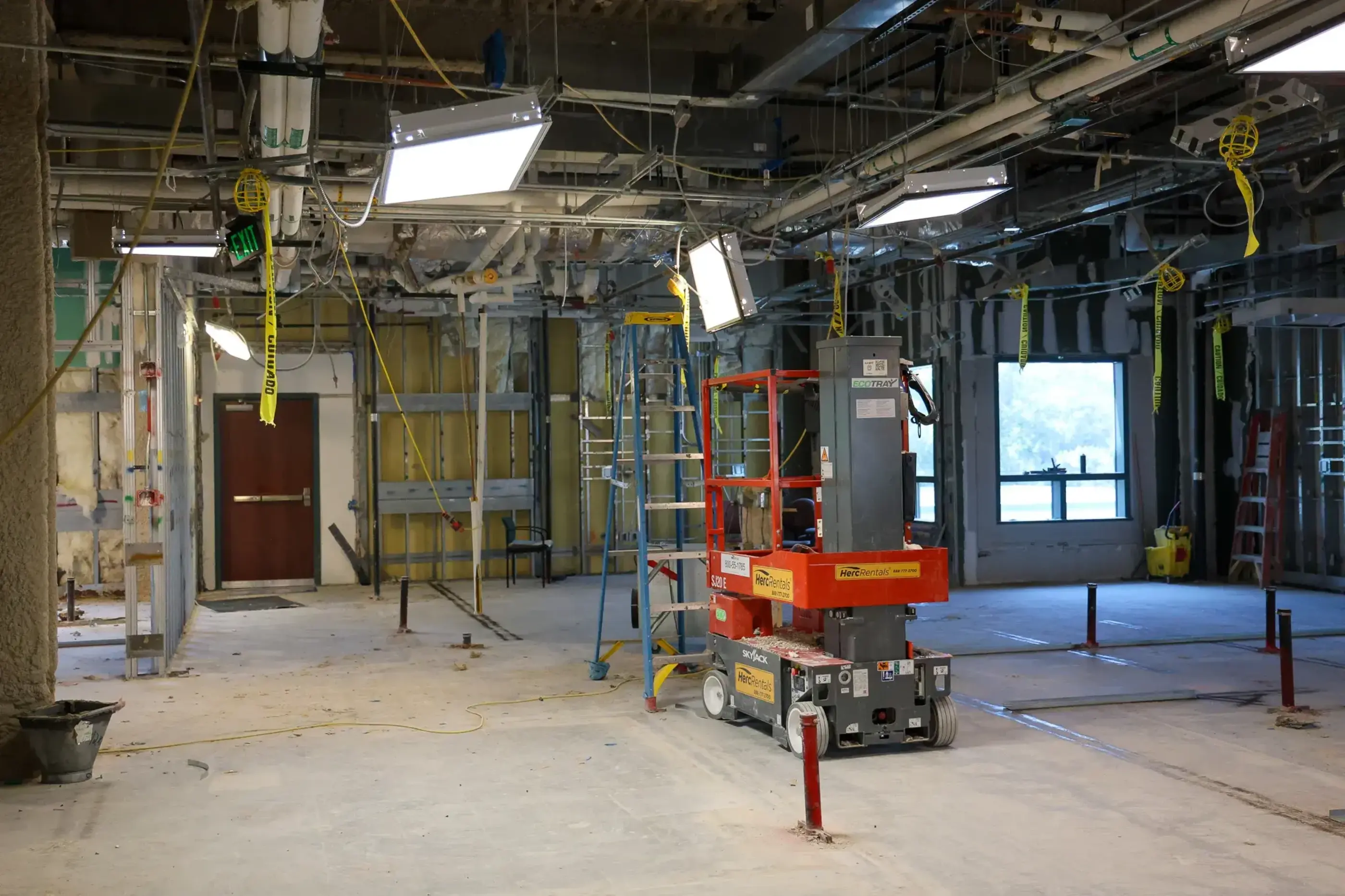 Indoor construction site