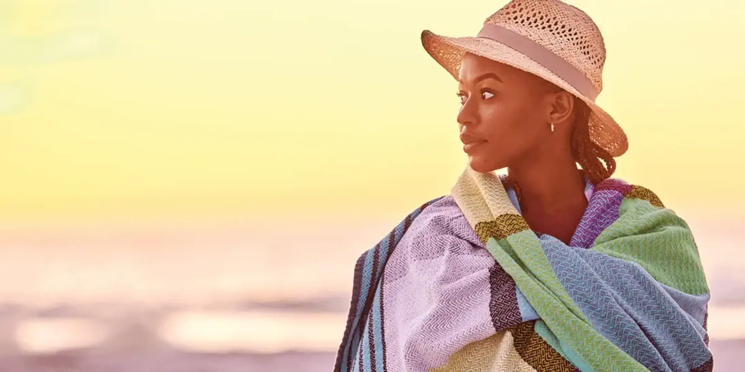 Woman in sunhat