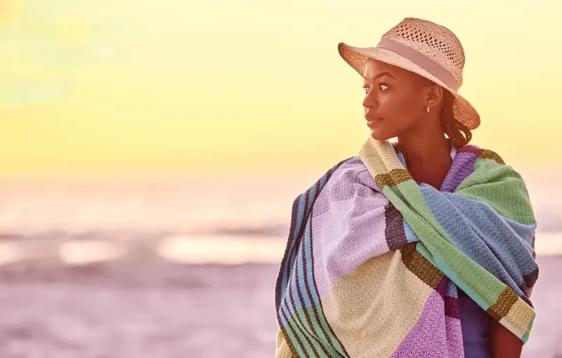 Woman in sunhat