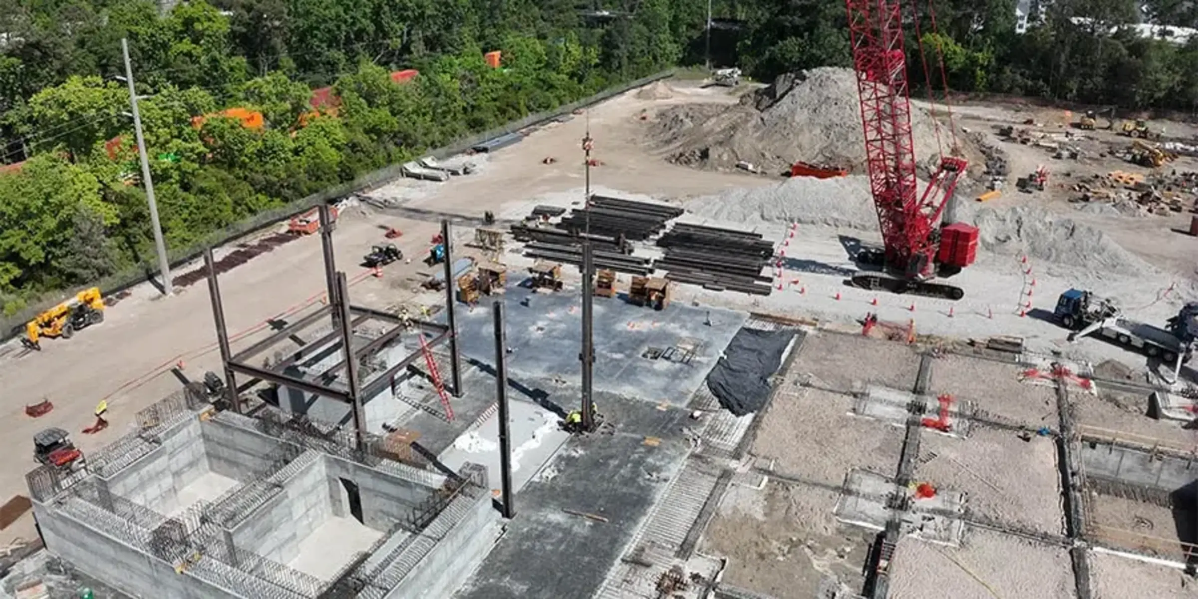 structural steel at future Roper Hospital campus