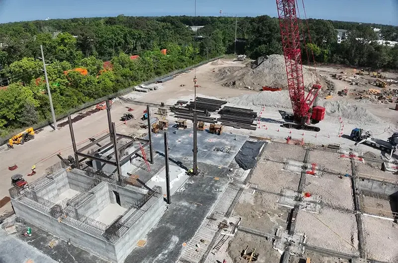 structural steel at future Roper Hospital campus