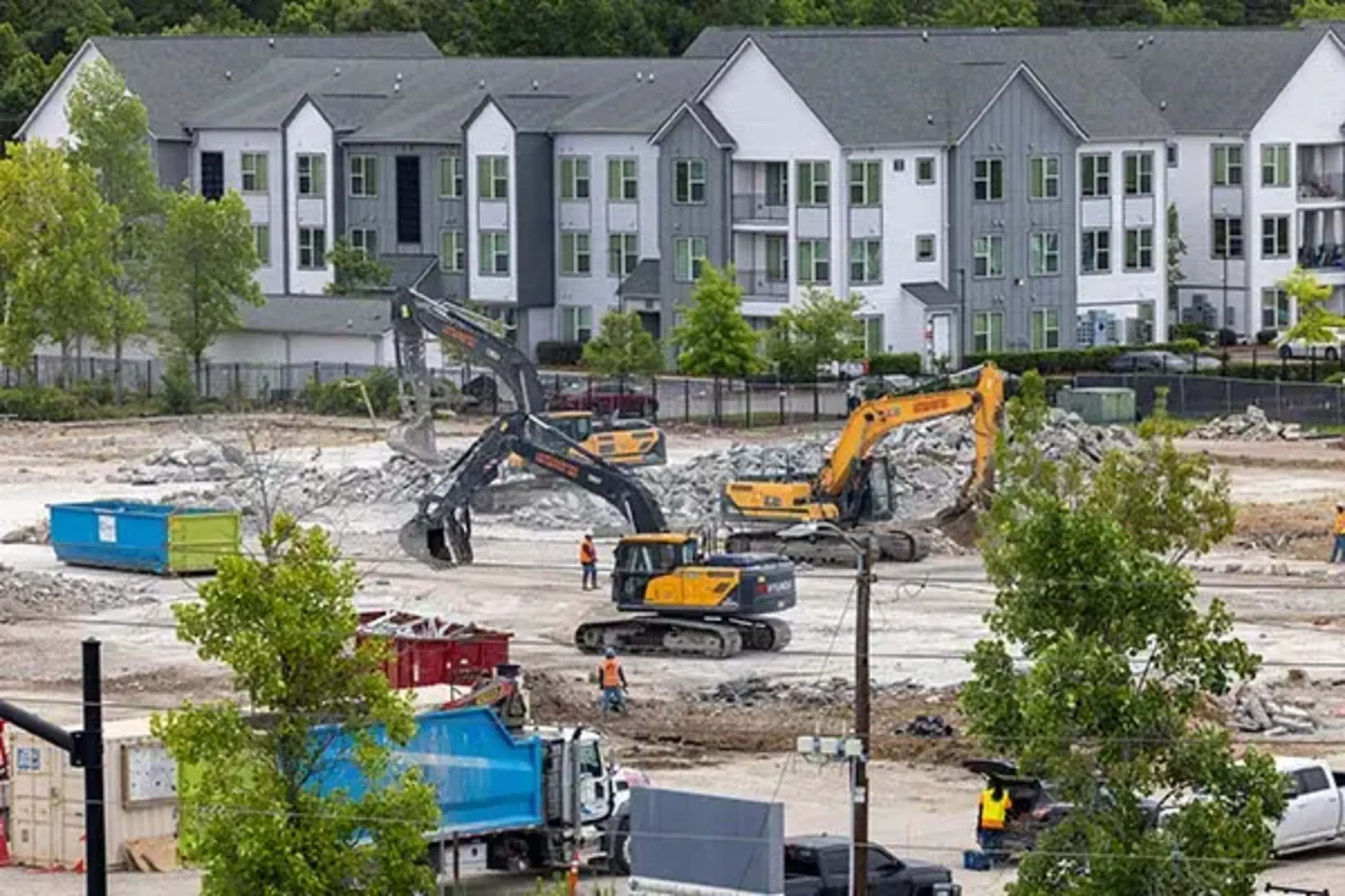 Tower construction site
