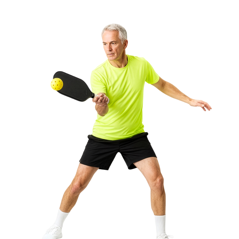 man playing pickle ball