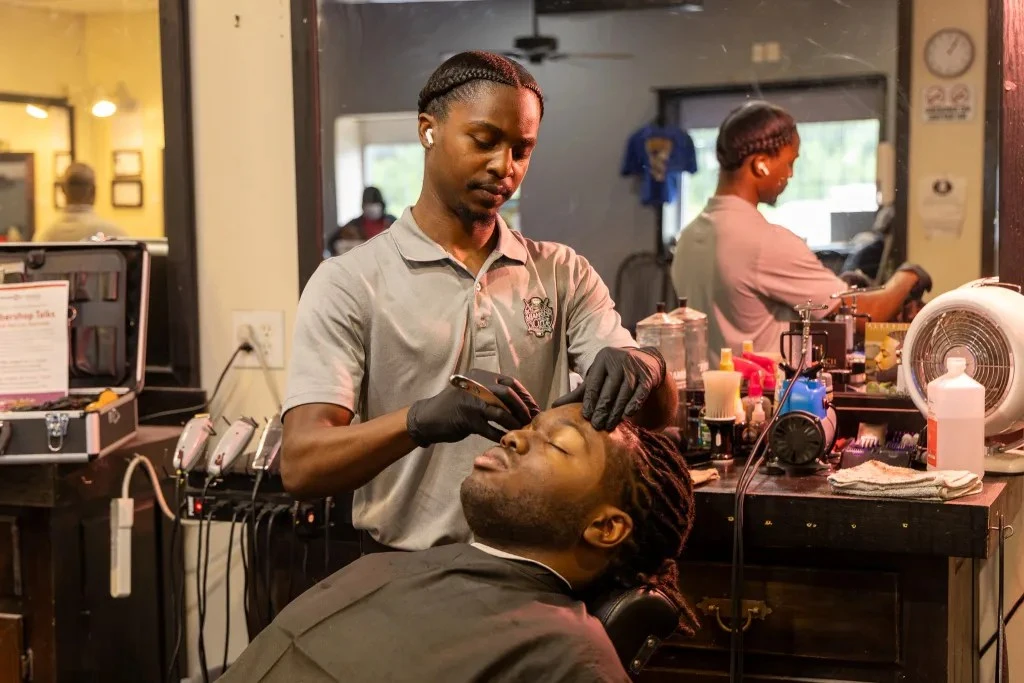 barber and client