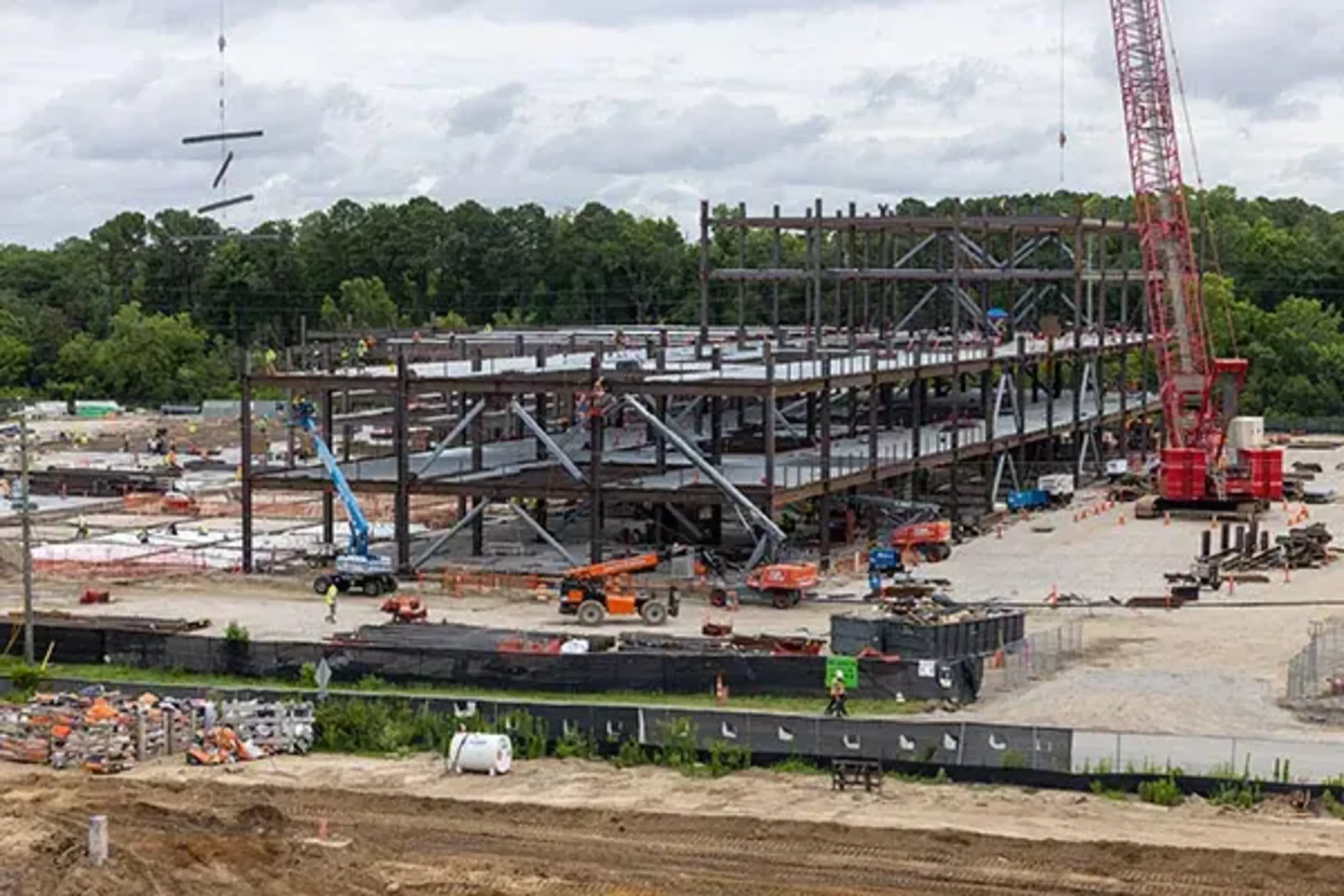 Tower construction site