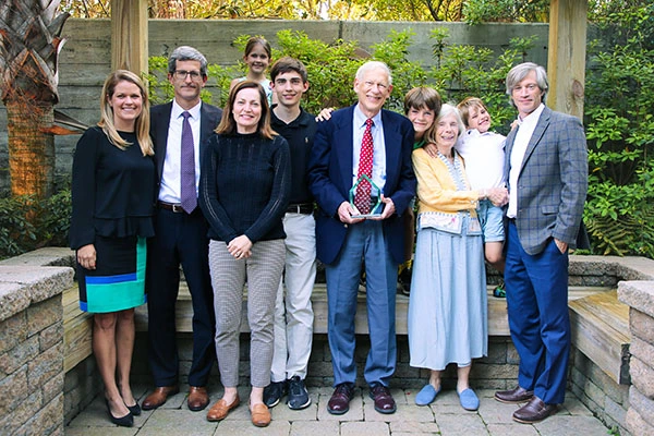 Dr. Chris Hawk St. Luke Award Winner with his family