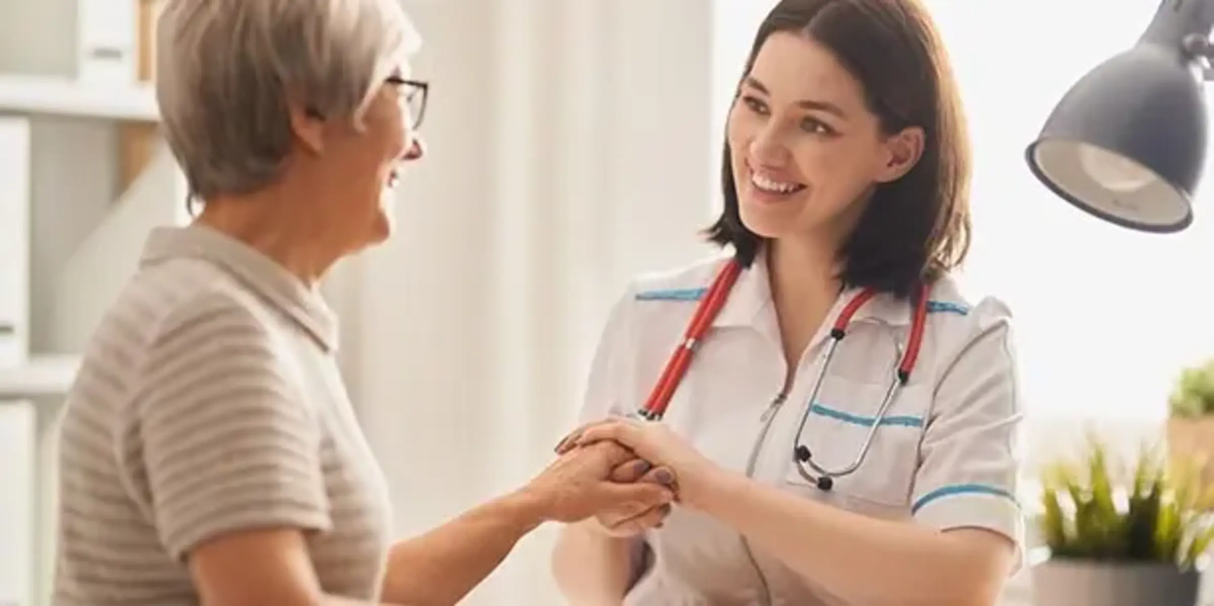 oncology nurse and patient