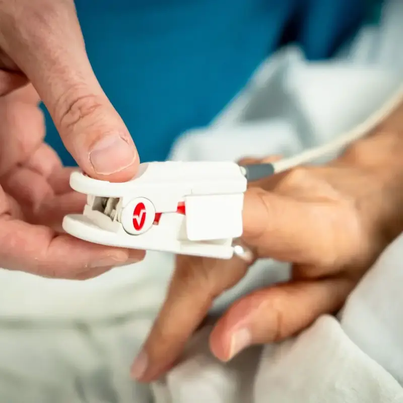 Heart monitor on finger