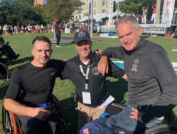Garic with CRBR race director Irv Batten and previous course record holder Krige Schabort