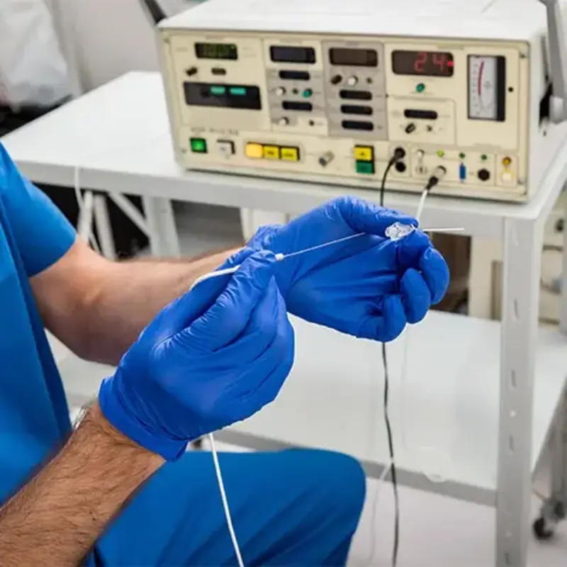 Doctor preps heart procedure