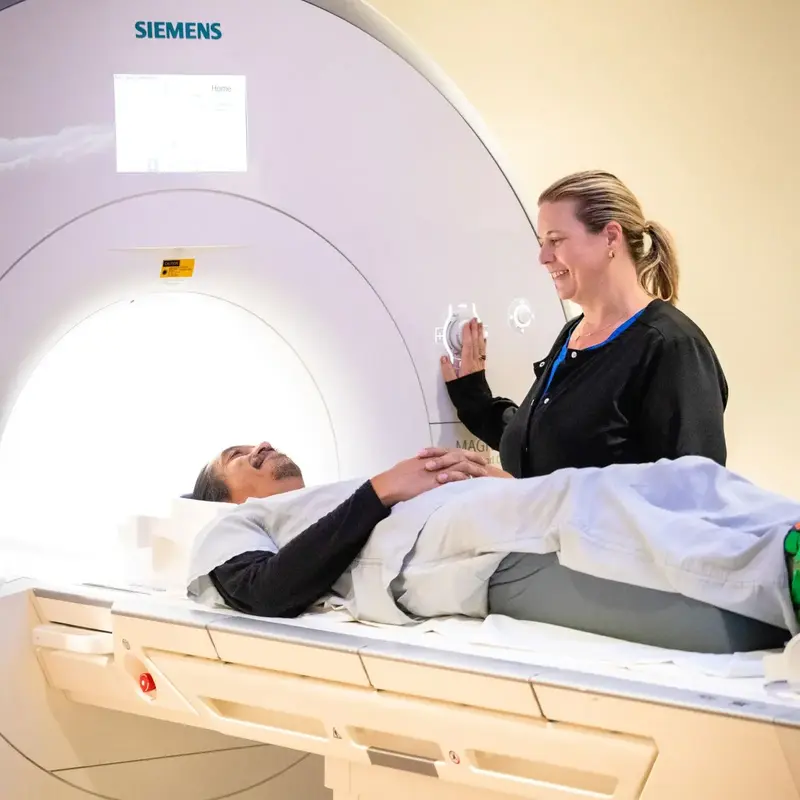 Patient getting an MRI
