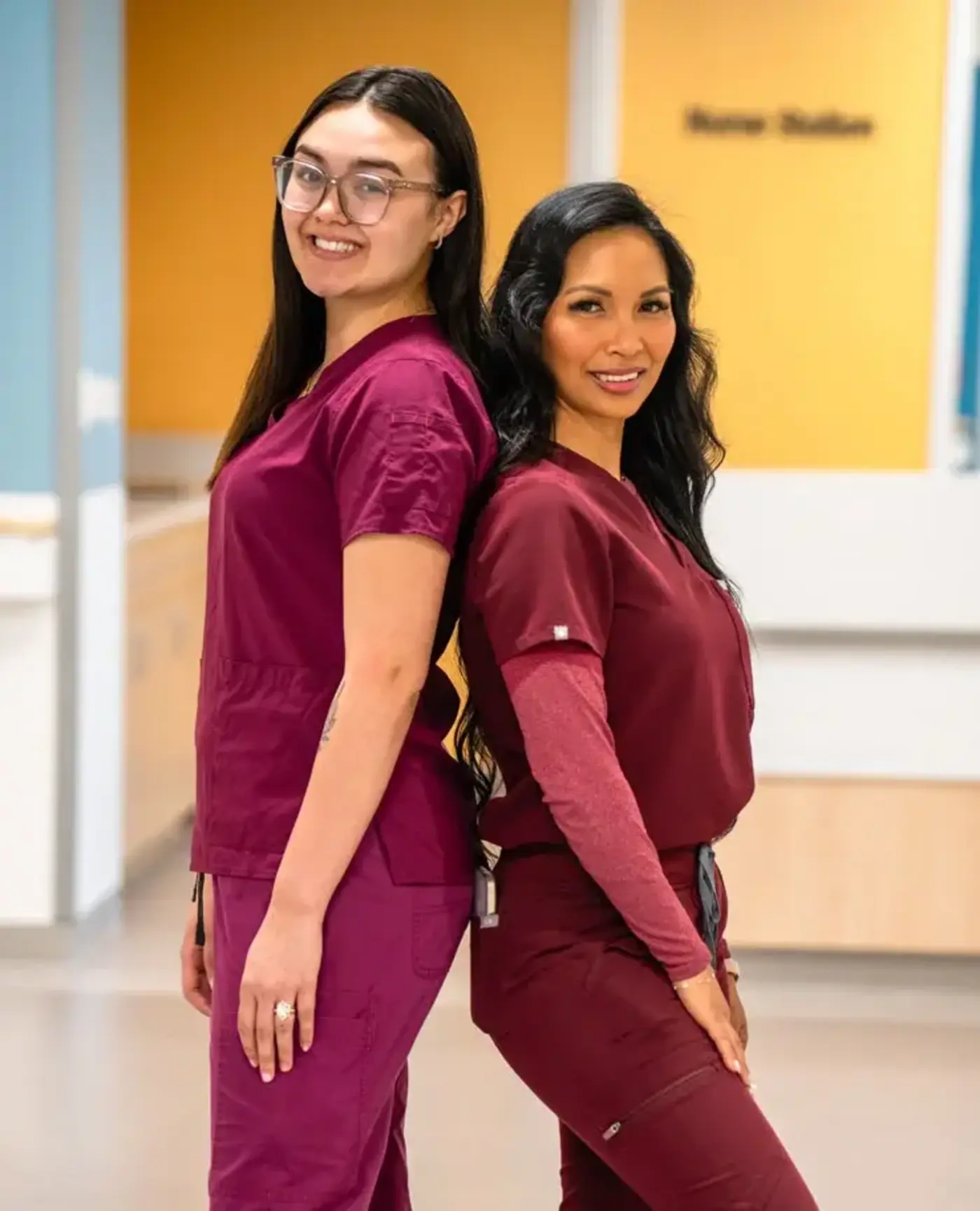 Nurses back to back