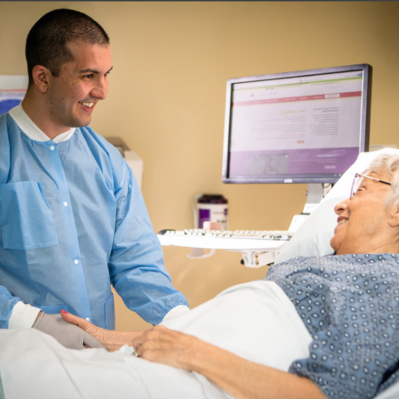 doctor with patient shaking hand