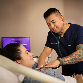 male nurse with patient
