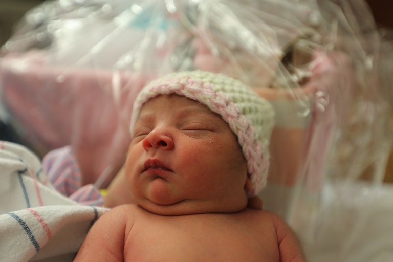 Valerie Alessandra Turcios the first baby born at Bon Secours St. Francis Hospital in 2019