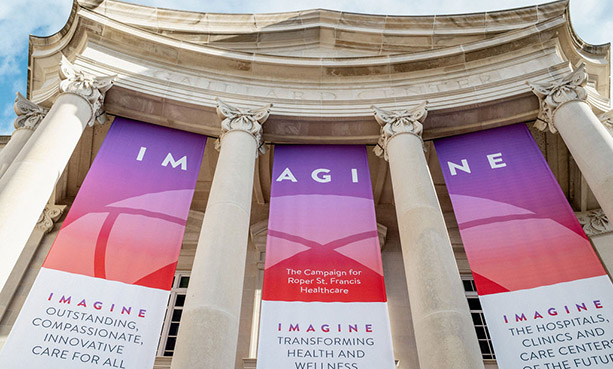 Imagine campaign banner at the Gaillard Center 2025