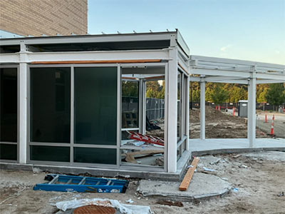 temporary ED vestibule and canopy steel erection progress number 2 thumbnail