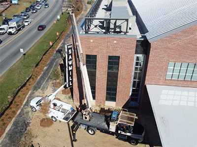 Sawmill building exterior sign Nov 2025 thumbnail