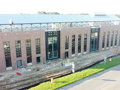 Sawmill building north side building progress August 2025 thumbnail