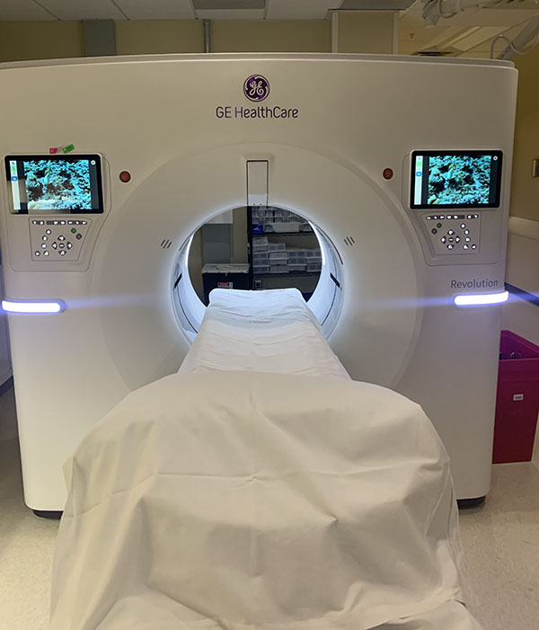 front view of APEX CT scanner